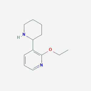 molecular formula C12H18N2O B11804022 2-Ethoxy-3-(piperidin-2-yl)pyridine 