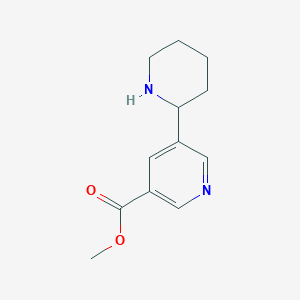 molecular formula C12H16N2O2 B11804029 Methyl 5-(piperidin-2-YL)nicotinate 