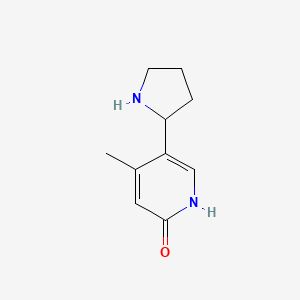molecular formula C10H14N2O B11804069 4-Methyl-5-(pyrrolidin-2-yl)pyridin-2-ol 