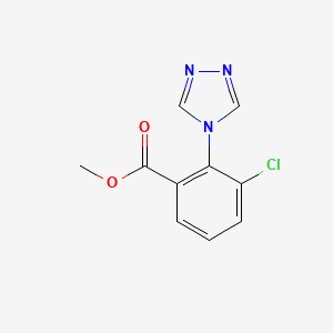 molecular formula C10H8ClN3O2 B11804134 Methyl 3-chloro-2-(4H-1,2,4-triazol-4-yl)benzoate 