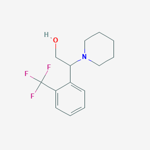 molecular formula C14H18F3NO B11804137 2-(Piperidin-1-yl)-2-(2-(trifluoromethyl)phenyl)ethanol 