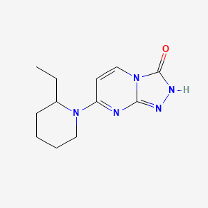 molecular formula C12H17N5O B11804150 7-(2-Ethylpiperidin-1-yl)-[1,2,4]triazolo[4,3-a]pyrimidin-3(2H)-one 