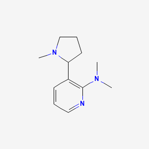 molecular formula C12H19N3 B11804167 N,N-Dimethyl-3-(1-methylpyrrolidin-2-yl)pyridin-2-amine 
