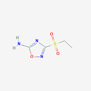 molecular formula C4H7N3O3S B11804192 3-(Ethylsulfonyl)-1,2,4-oxadiazol-5-amine 