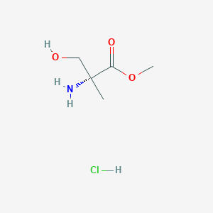 molecular formula C5H12ClNO3 B1180420 Methyl (R)-2-amino-3-hydroxy-2-methylpropanoate hydrochloride CAS No. 134899-86-8