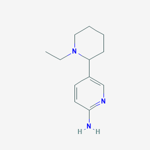 molecular formula C12H19N3 B11804223 5-(1-Ethylpiperidin-2-yl)pyridin-2-amine 