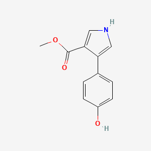 molecular formula C12H11NO3 B11804253 Methyl 4-(4-hydroxyphenyl)-1H-pyrrole-3-carboxylate 