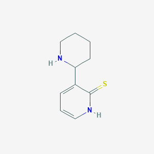 molecular formula C10H14N2S B11804291 3-(Piperidin-2-yl)pyridine-2(1H)-thione 