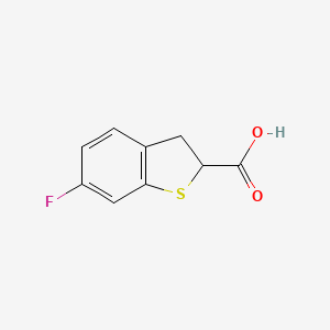 molecular formula C9H7FO2S B11804293 6-Fluoro-2,3-dihydrobenzo[b]thiophene-2-carboxylic acid 
