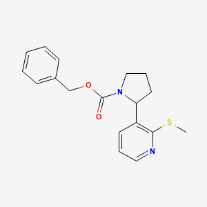 molecular formula C18H20N2O2S B11804445 Benzyl 2-(2-(methylthio)pyridin-3-yl)pyrrolidine-1-carboxylate 
