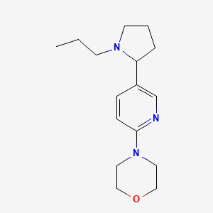 molecular formula C16H25N3O B11804484 4-(5-(1-Propylpyrrolidin-2-yl)pyridin-2-yl)morpholine 