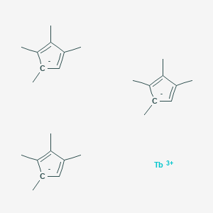 molecular formula C27H39Tb B118045 terbium(3+);1,2,3,5-tetramethylcyclopenta-1,3-diene CAS No. 148607-25-4