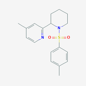 molecular formula C18H22N2O2S B11804505 4-Methyl-2-(1-tosylpiperidin-2-yl)pyridine 