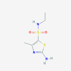 molecular formula C6H11N3O2S2 B11804530 2-Amino-N-ethyl-4-methylthiazole-5-sulfonamide 