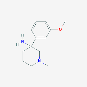 molecular formula C13H20N2O B11804547 3-(3-Methoxyphenyl)-1-methylpiperidin-3-amine 