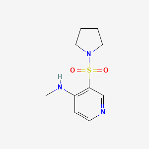 molecular formula C10H15N3O2S B11804585 N-Methyl-3-(pyrrolidin-1-ylsulfonyl)pyridin-4-amine 