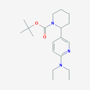 molecular formula C19H31N3O2 B11804595 tert-Butyl 2-(6-(diethylamino)pyridin-3-yl)piperidine-1-carboxylate 