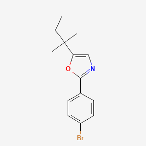 molecular formula C14H16BrNO B11804599 2-(4-Bromophenyl)-5-(tert-pentyl)oxazole 