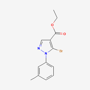 molecular formula C13H13BrN2O2 B11804633 Ethyl 5-bromo-1-(m-tolyl)-1H-pyrazole-4-carboxylate 