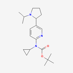 molecular formula C20H31N3O2 B11804667 tert-Butyl cyclopropyl(5-(1-isopropylpyrrolidin-2-yl)pyridin-2-yl)carbamate 