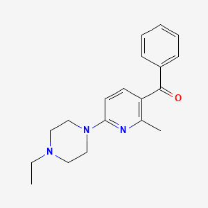 molecular formula C19H23N3O B11804671 (6-(4-Ethylpiperazin-1-yl)-2-methylpyridin-3-yl)(phenyl)methanone 