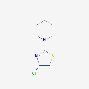 molecular formula C8H11ClN2S B11804673 4-Chloro-2-(piperidin-1-YL)thiazole 