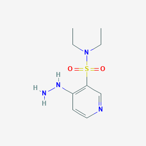 molecular formula C9H16N4O2S B11804675 N,N-diethyl-4-hydrazinylpyridine-3-sulfonamide 