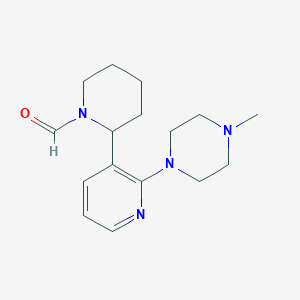 molecular formula C16H24N4O B11804703 2-(2-(4-Methylpiperazin-1-yl)pyridin-3-yl)piperidine-1-carbaldehyde 