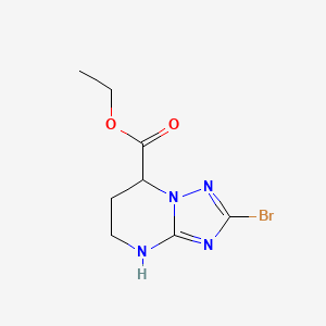 molecular formula C8H11BrN4O2 B11804717 Ethyl 2-bromo-4,5,6,7-tetrahydro-[1,2,4]triazolo[1,5-a]pyrimidine-7-carboxylate 