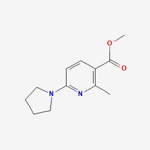 molecular formula C12H16N2O2 B11804744 Methyl 2-methyl-6-(pyrrolidin-1-yl)nicotinate 