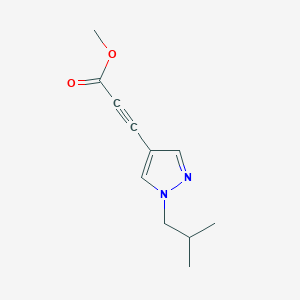 molecular formula C11H14N2O2 B11804762 Methyl 3-(1-isobutyl-1H-pyrazol-4-yl)propiolate 