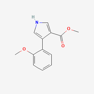 molecular formula C13H13NO3 B11804773 Methyl 4-(2-methoxyphenyl)-1H-pyrrole-3-carboxylate 