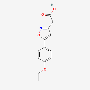 molecular formula C13H13NO4 B11804793 2-(5-(4-Ethoxyphenyl)isoxazol-3-yl)acetic acid 