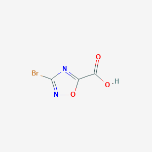 molecular formula C3HBrN2O3 B11804800 3-Bromo-1,2,4-oxadiazole-5-carboxylic acid 