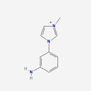 molecular formula C10H12N3+ B1180481 1-(3-aminophenyl)-3-methyl-1H-imidazol-3-ium 