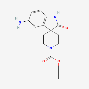 molecular formula C17H23N3O3 B11804837 Tert-butyl 5-amino-2-oxospiro[indoline-3,4'-piperidine]-1'-carboxylate 