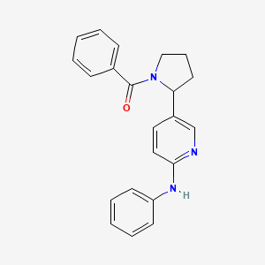 molecular formula C22H21N3O B11804873 Phenyl(2-(6-(phenylamino)pyridin-3-yl)pyrrolidin-1-yl)methanone 