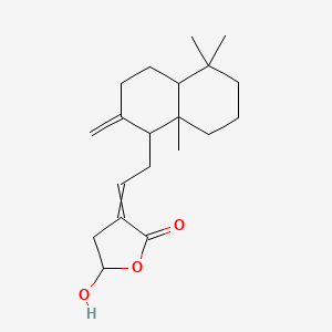 molecular formula C20H30O3 B1180488 3-[2-(5,5,8a-trimethyl-2-methylidene-3,4,4a,6,7,8-hexahydro-1H-naphthalen-1-yl)ethylidene]-5-hydroxyoxolan-2-one 