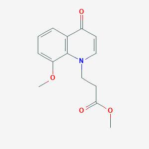 molecular formula C14H15NO4 B11804895 Methyl 3-(8-methoxy-4-oxoquinolin-1(4H)-yl)propanoate 