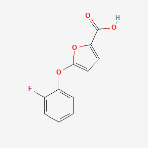 molecular formula C11H7FO4 B11804900 5-(2-Fluorophenoxy)furan-2-carboxylic acid 