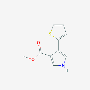 molecular formula C10H9NO2S B11804914 Methyl 4-(thiophen-2-yl)-1H-pyrrole-3-carboxylate 