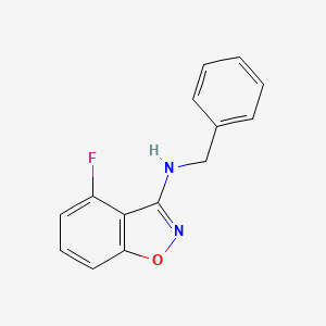 molecular formula C14H11FN2O B11804920 N-Benzyl-4-fluorobenzo[d]isoxazol-3-amine 