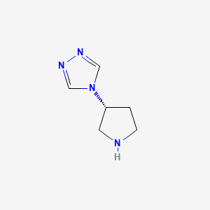 molecular formula C6H10N4 B11804931 (R)-4-(Pyrrolidin-3-YL)-4H-1,2,4-triazole 