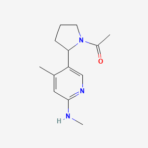 molecular formula C13H19N3O B11804946 1-(2-(4-Methyl-6-(methylamino)pyridin-3-yl)pyrrolidin-1-yl)ethanone 