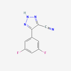 molecular formula C9H4F2N4 B11804974 5-(3,5-Difluorophenyl)-2H-1,2,3-triazole-4-carbonitrile 