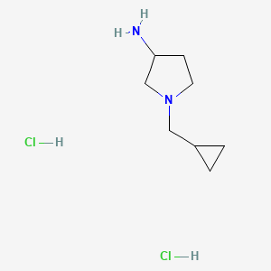 molecular formula C8H18Cl2N2 B11804976 1-(Cyclopropylmethyl)pyrrolidin-3-amine dihydrochloride 