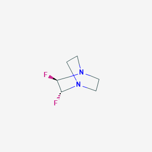 molecular formula C6H10F2N2 B1180499 (2R,3R)-2,3-Difluoro-1,4-diazabicyclo[2.2.2]octane CAS No. 196963-48-1