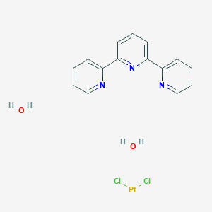molecular formula C15H15Cl2N3O2Pt B118050 Chloro(2,2':6',2''-terpyridine)platinum(II) chloride dihydrate CAS No. 151120-25-1