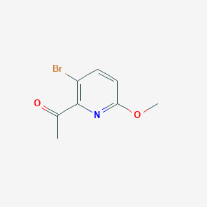 molecular formula C8H8BrNO2 B11805008 1-(3-Bromo-6-methoxypyridin-2-yl)ethanone 