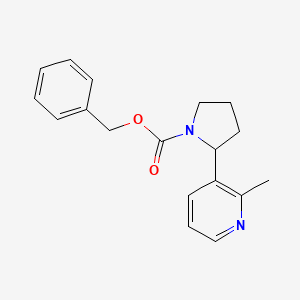 molecular formula C18H20N2O2 B11805081 Benzyl 2-(2-methylpyridin-3-yl)pyrrolidine-1-carboxylate 